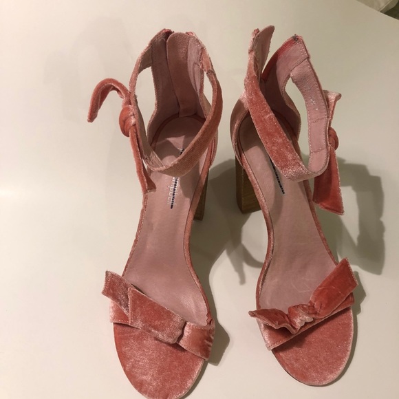 Jeffrey Campbell Velvet Heeled Sandals - Picture 3 of 5
